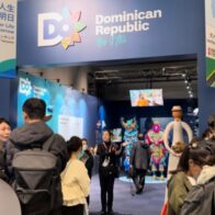 Stand dominicano en Osaka.