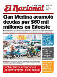 Portada del periódico El Nacional
