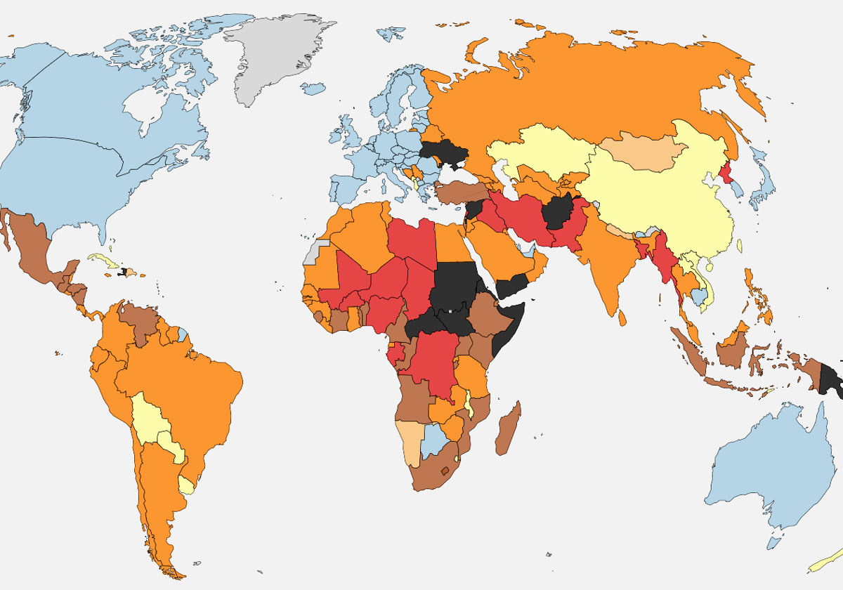 Los países más inseguros del mundo según Global Peace Index 2025