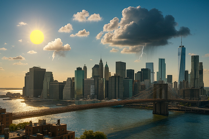 El tiempo en Nueva York hoy 3 de julio de 2025: jornada calurosa con posibles tormentas en la tarde