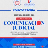 Poder Judicial y ENJ convocan periodistas al segundo concurso Comunicación Judicial doctor Adriano Miguel Tejada