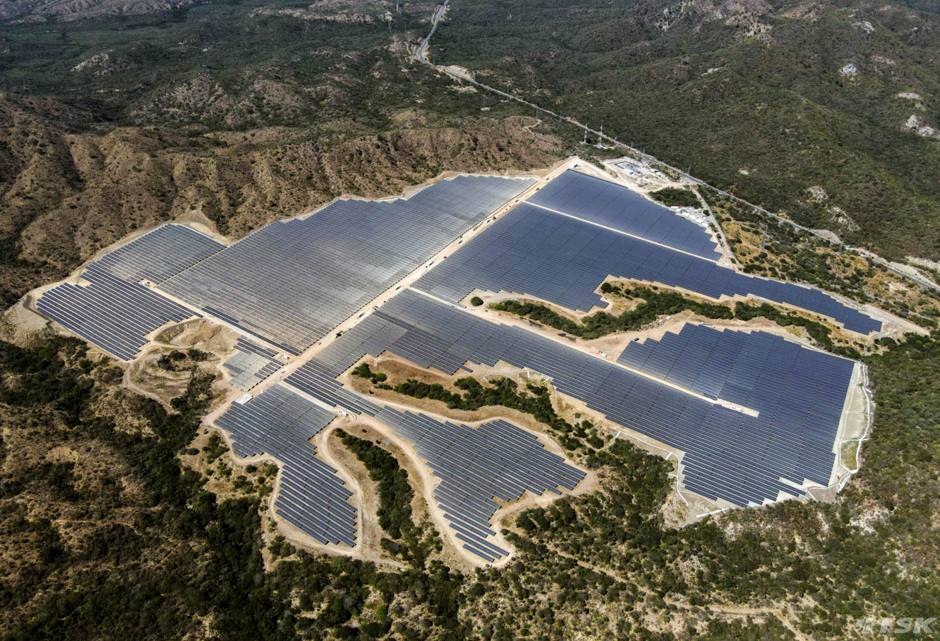 Planta de desarrollo de paneles solares.
