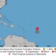 Tormenta Erin se convierte en el primer huracán de la temporada del Atlántico