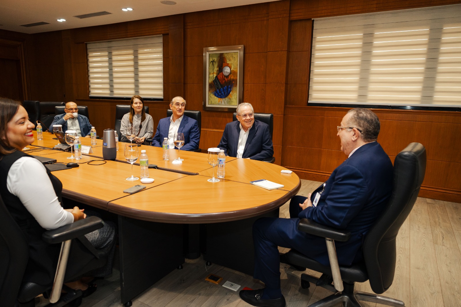 Magín junto a empresarios.