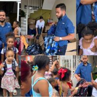 Secretario General de la JRM, Víctor Cocco, lleva útiles escolares a niños del Ensanche Luperón