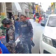 Policía reprime con violencia velatorio simbólico contra Edenorte en Moca