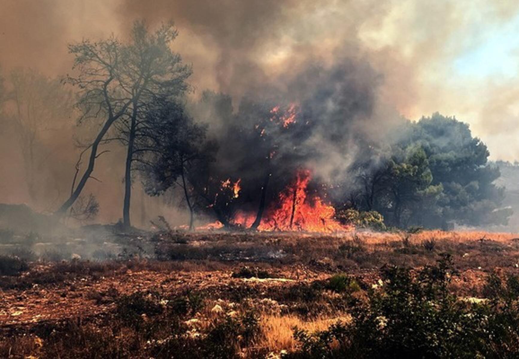 Varios incendios se declaran este martes en Grecia y se propagan por el fuerte viento