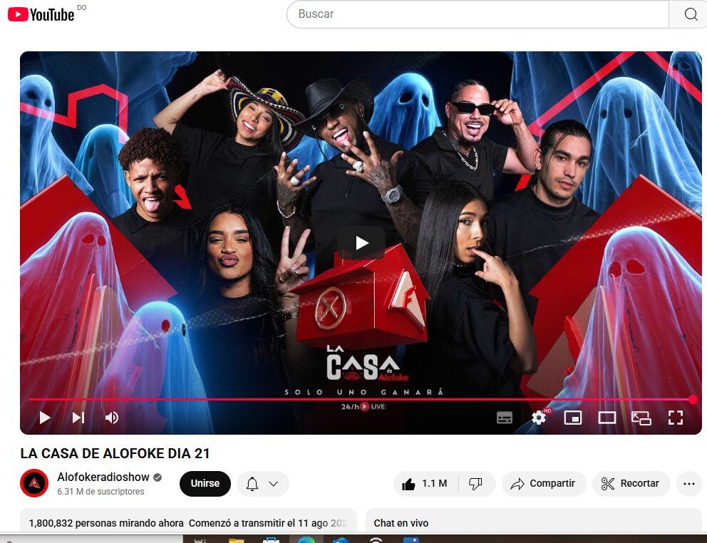La Casa de Alofoke se afianza como líder al superar 1.8 de conexiones activas