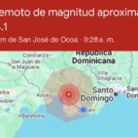 Temblor de 4.1 grados se registra en San José de Ocoa la mañana de este jueves