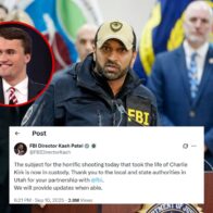 El FBI afirma que tiene bajo custodia al sospechoso de asesinar de un disparo a Charlie Kirk