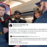FBI confirma liberación de detenido en investigación por tiroteo que dejó muerto a Charlie Kirk