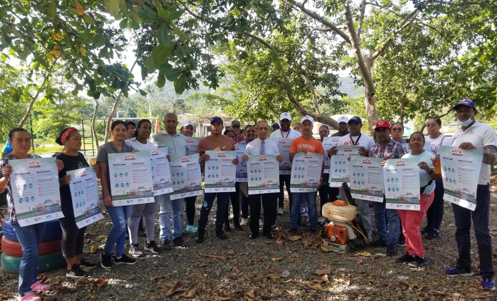 DPS Bonao refuerza operativo de prevención contra el dengue en la comunidad del Caribe
