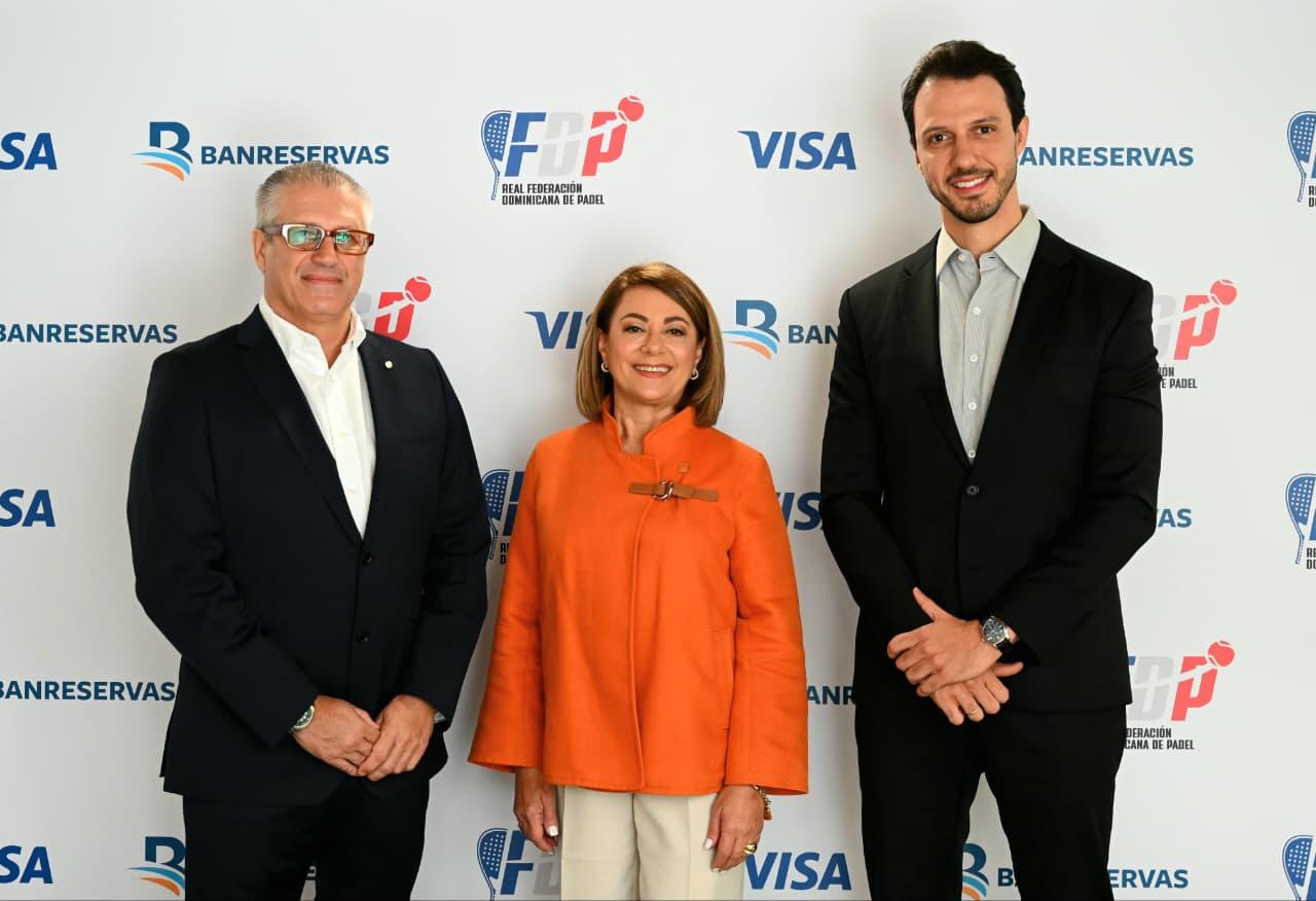 Real Federación Dominicana de Pádel firma acuerdo con Visa y Banreservas