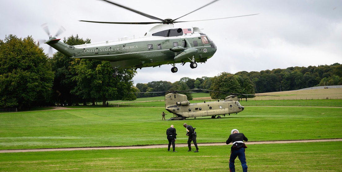 Helicóptero con Donald y Melania Trump a bordo sufre un fallo en pleno vuelo