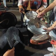 Residentes de Santo Domingo Norte realizan cacerolazo contra apagones