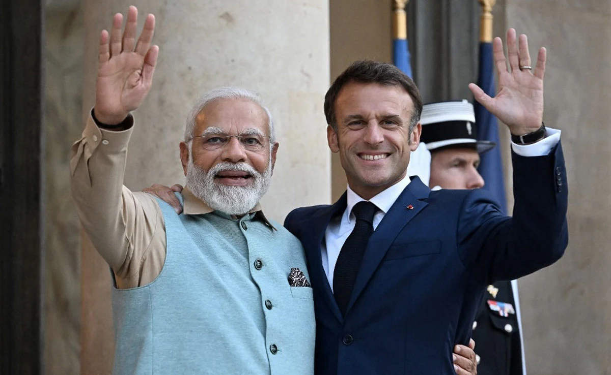 Emmanuel Macron y Narendra Modi coincidieron en la necesidad de lograr “una paz justa y duradera en Ucrania”