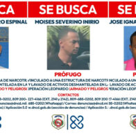 Emiten alerta contra tres prófugos vinculados a red de narcotráfico internacional