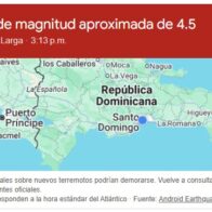 Se registra temblor de tierra 4.5