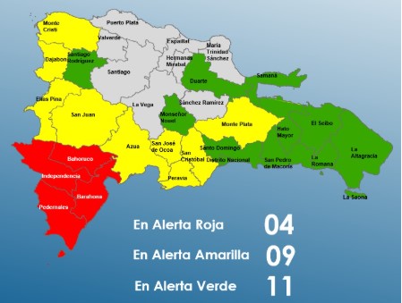 COE mantiene 24 provincias en alerta por efectos del huracán Melissa