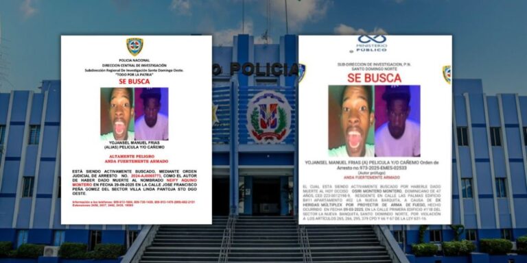 ¡Entrégate! Yojansel Manuel alias “Película”, prófugo con varias órdenes de arresto por asesinatos y robo