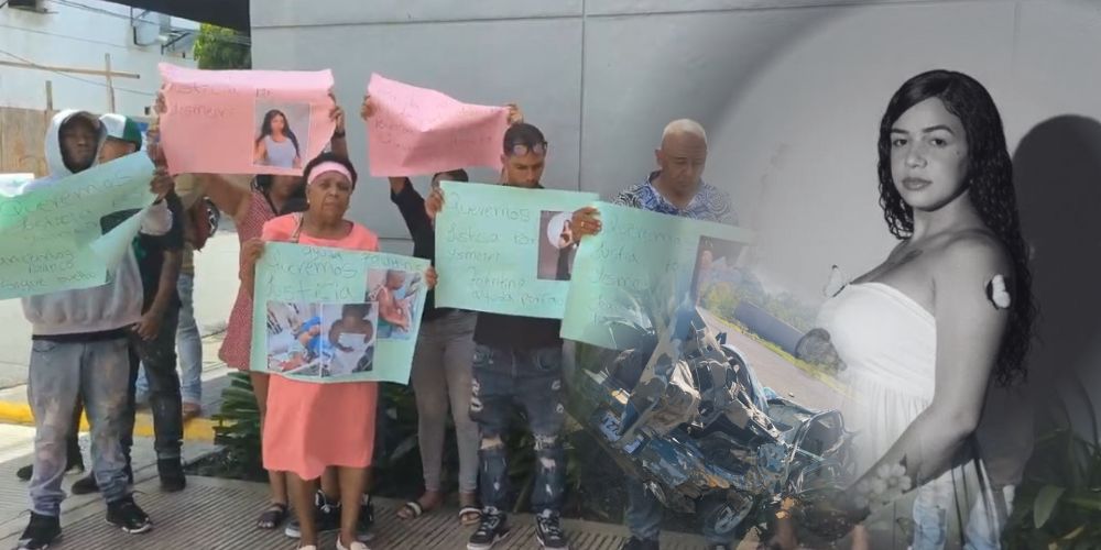 Familiares exigen justicia por muerte de joven embarazada tras accidente de tránsito en Villa Altagracia