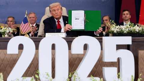 Trump proclama "la paz en Oriente Medio" en su soñada celebración del acuerdo sobre Gaza