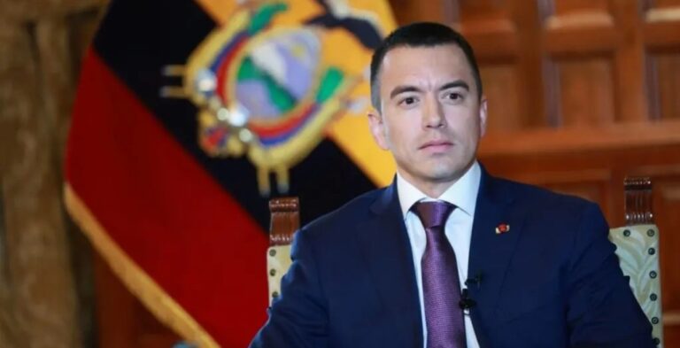 Asamblea de Ecuador otorga licencia a Noboa para ausentarse de sus funciones por 18 días