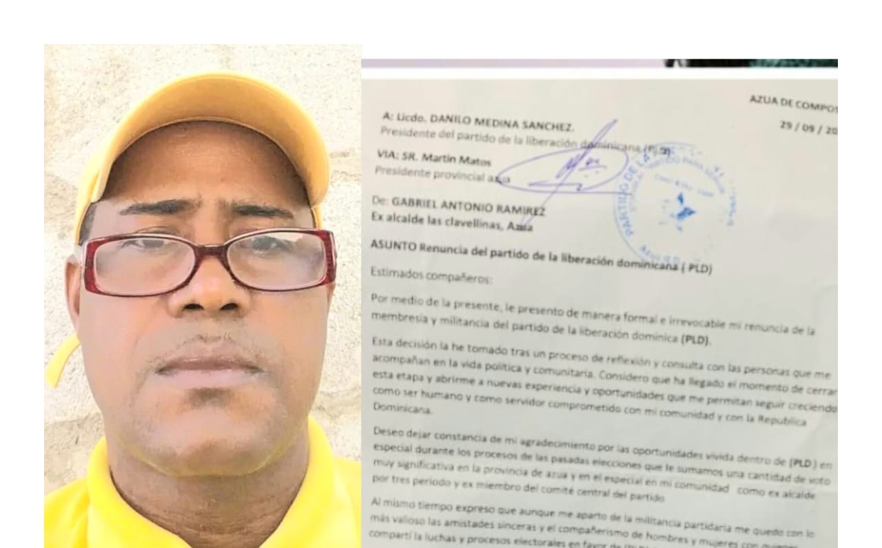 Exdirector municipal de Las Clavellinas renuncia al PLD