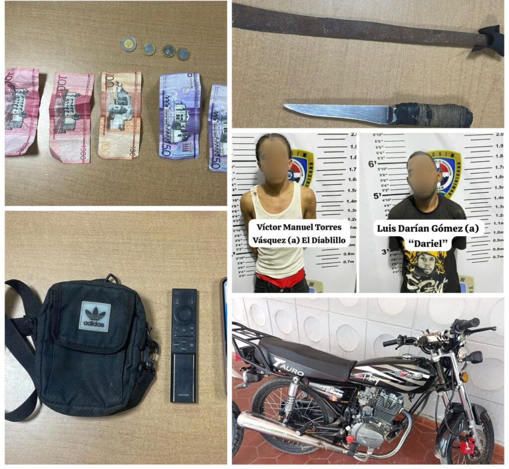 Policía arresta a “El Diablillo” y “Dariel” acusados de múltiples robos en Santiago