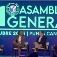 De izq. a der., Martha Ramos, OEM, México, Pedro Vaca, Relator Especial de la CIDH, Andrés Mompotes, El Tiempo, Colombia y Daniel Dessein, La Gaceta, Argentina.