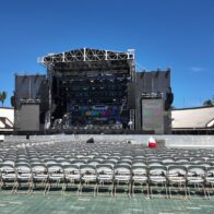 Así luce el montaje del concierto de esta noche de Wisin y Jowell & Randy en RD