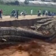 Colapsa gavión en Tireo tras fuertes lluvias