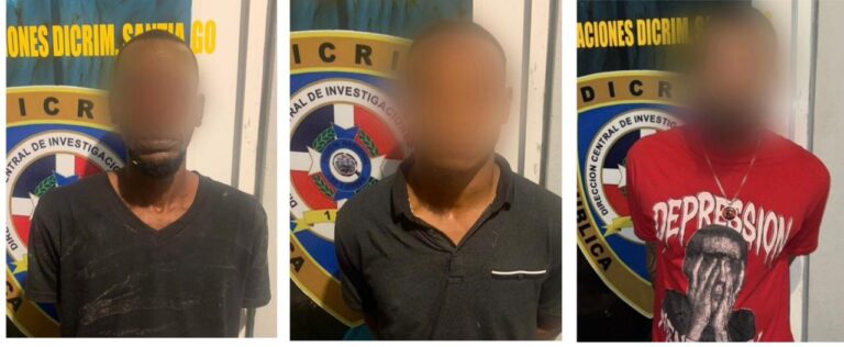 Capturan a "El Maestro", "Goro" y "Soldo" con arma ilegal, drogas y equipos de empaque en Santiago