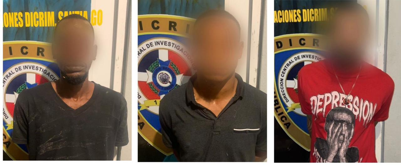 Capturan a "El Maestro", "Goro" y "Soldo" con arma ilegal, drogas y equipos de empaque en Santiago