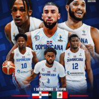 Selección Dominicana de Baloncesto jugará el 1 de diciembre en Santo Domingo ante México