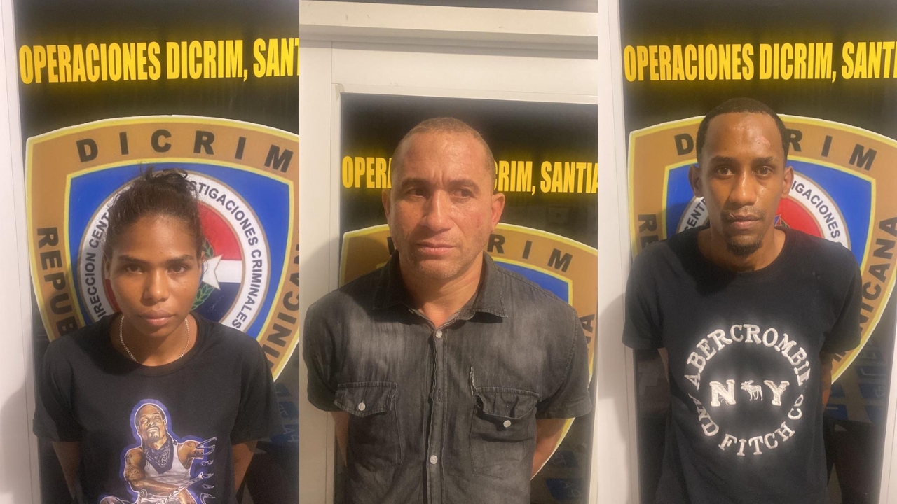 Apresan dos hombres y una mujer acusados de asaltar en rutas de concho en Santiago