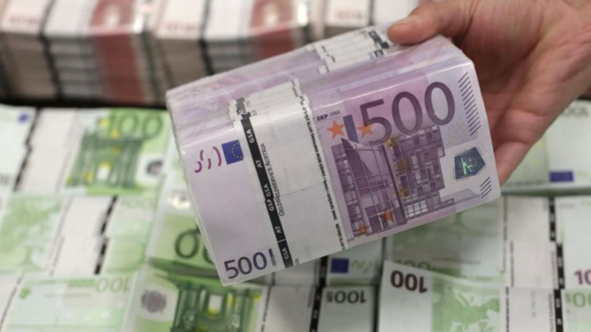 Billetes de euros.