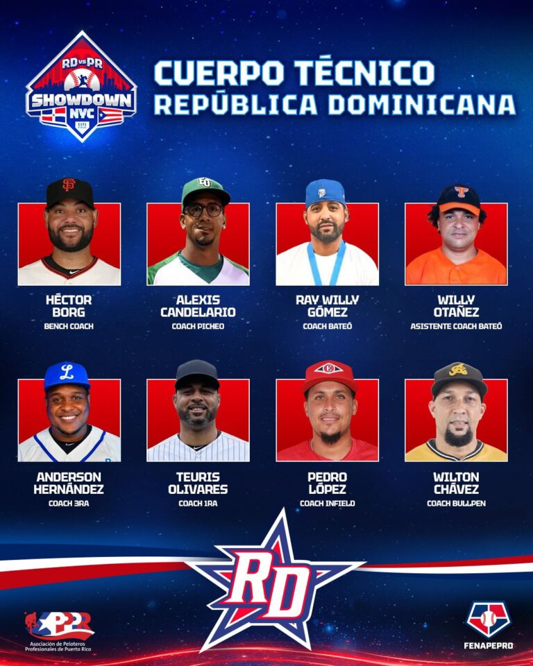 República Dominicana anuncia su roster para el “Showdown: RD vs PR” en el Citi Field este 15 de noviembre