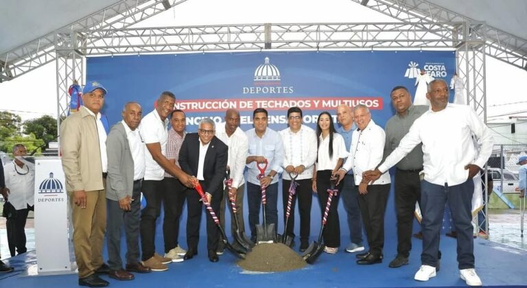 Ministerio de Deportes deja iniciados trabajos de 11 techados multiusos en SDE con inversión de RD$300 millones