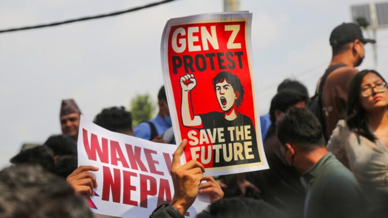 La Generación Z de Nepal protesta contra el nepotismo del nuevo Gobierno interino