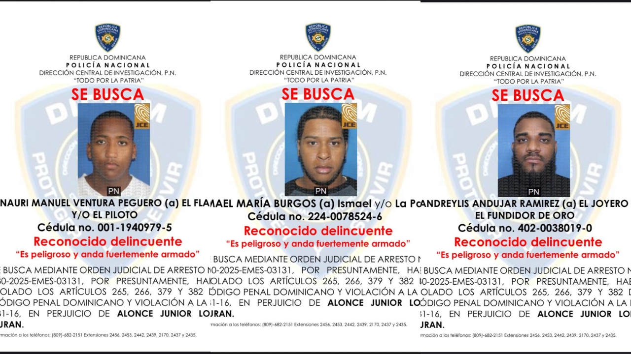 PN apresó integrantes de banda que asaltó a ciudadano en Los Frailes y activa búsqueda de otros tres implicados