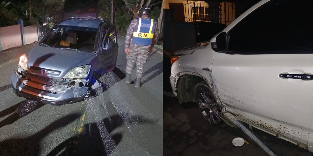 Accidente de tránsito deja solo daños materiales en sector Loma Azul, Tenares