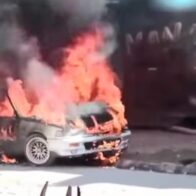 Vehículo se incendia en el sector La Bombita de Azua; no se reportan víctimas