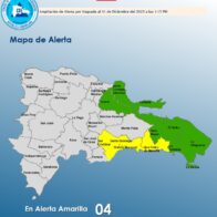 COE amplía niveles de alerta por vaguada y sistema frontal que provocarán aguaceros intensos