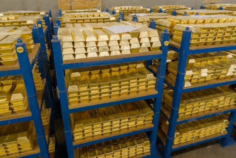 Oro almacenado.