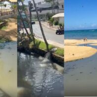 Denuncian vertido de aguas residuales al mar en las inmediaciones de Puerto Plaza, Las Terrenas