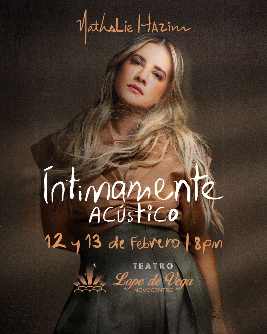 Nathalie Hazim llevará “Íntimamente Acústico” al escenario el 12 y 13 de febrero