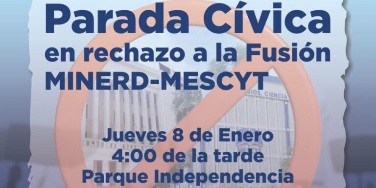 Llaman a participar en parada Cívica contra Fusión MINERD-MESCyT