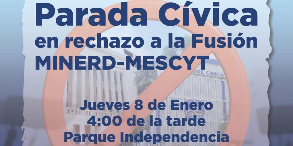 Llaman a participar en parada Cívica contra Fusión MINERD-MESCyT