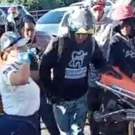 Dos heridos tras choque entre motocicleta y camión recolector en la Circunvalación Sur de Santiago